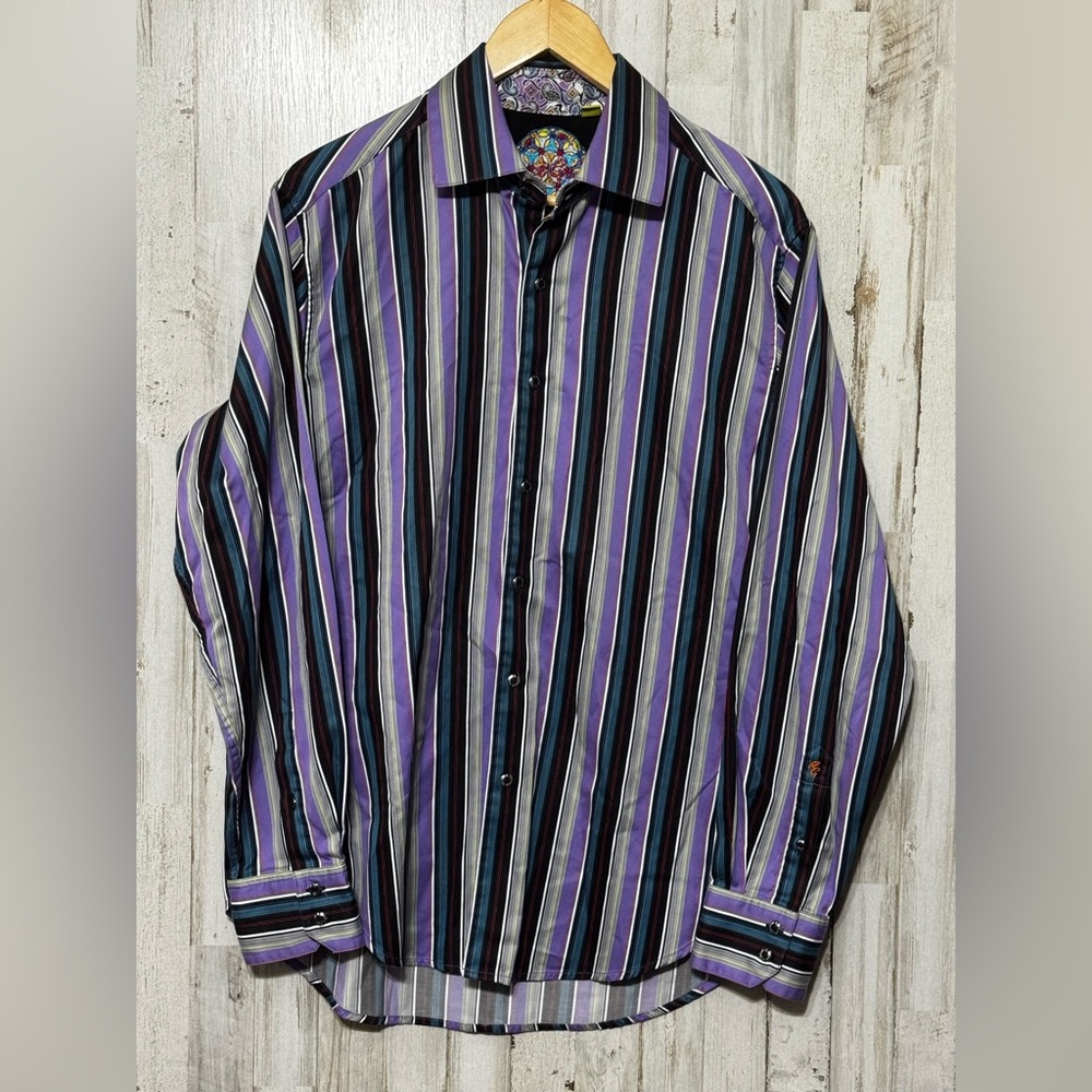 Robert Graham‎ Striped Button Down Large